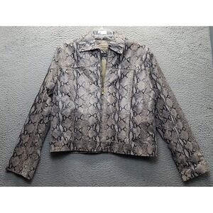 Knoles & Carter Jacket Womens XL Multi Snake Fleece Lined Long Sleeve Zip Up